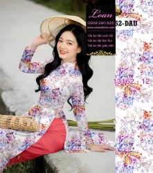 Vải áo dài hoa toàn thân