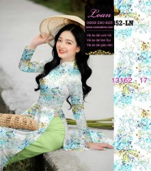 Vải áo dài hoa toàn thân
