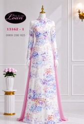 Vải áo dài hoa toàn thân