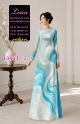 Vải áo dài họa tiết vệt màu
