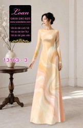 Vải áo dài họa tiết vệt màu