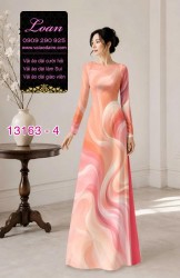 Vải áo dài họa tiết vệt màu