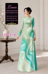 Vải áo dài họa tiết vệt màu