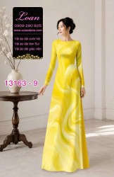 Vải áo dài họa tiết vệt màu