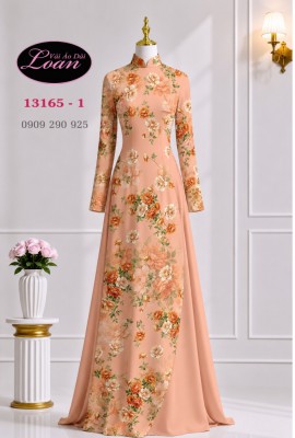 Vải áo dài hoa đều-DT 13165