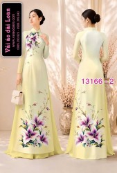 Vải áo dài hoa in 3D