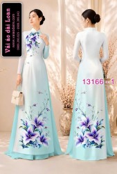 Vải áo dài hoa in 3D