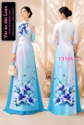 Vải áo dài hoa in 3D