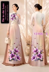 Vải áo dài hoa in 3D