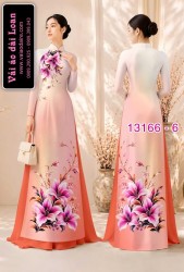 Vải áo dài hoa in 3D