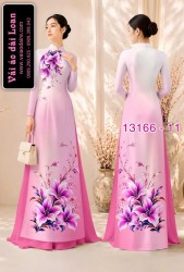 Vải áo dài hoa in 3D