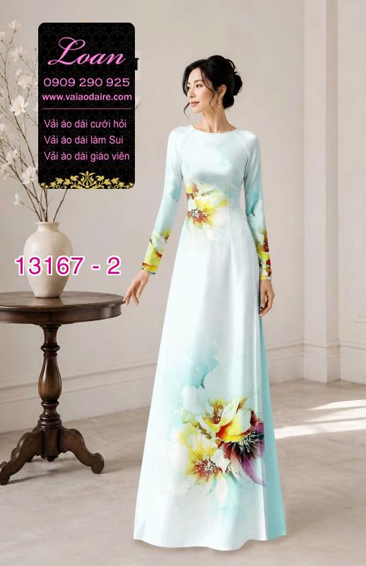 Vải áo dài hoa in 3D