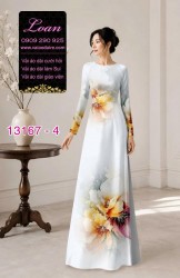 Vải áo dài hoa in 3D