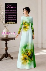 Vải áo dài hoa in 3D