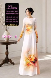 Vải áo dài hoa in 3D