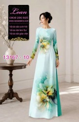 Vải áo dài hoa in 3D
