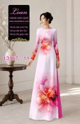 Vải áo dài hoa in 3D