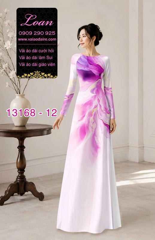Vải áo dài họa tiết vệt màu