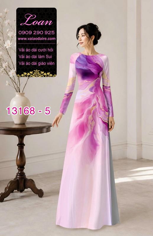Vải áo dài họa tiết vệt màu