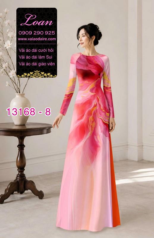 Vải áo dài họa tiết vệt màu