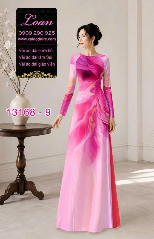 Vải áo dài họa tiết vệt màu
