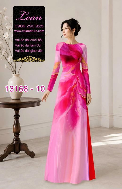 Vải áo dài họa tiết vệt màu