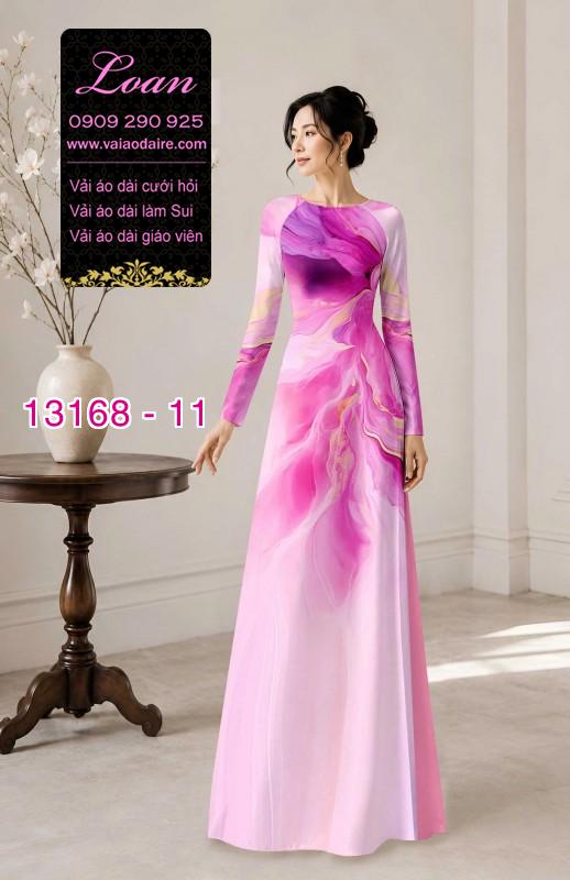 Vải áo dài họa tiết vệt màu