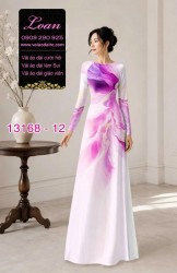 Vải áo dài họa tiết vệt màu