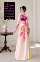 Vải áo dài họa tiết vệt màu