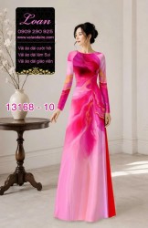 Vải áo dài họa tiết vệt màu