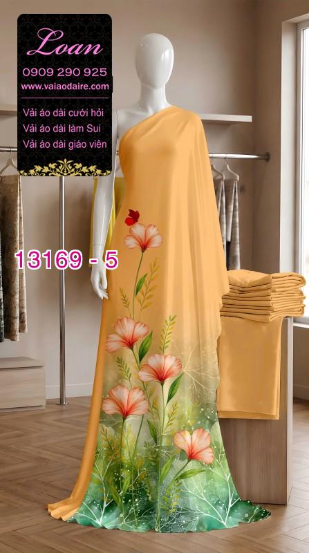 Vải áo dài hoa in 3D