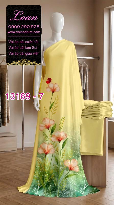 Vải áo dài hoa in 3D