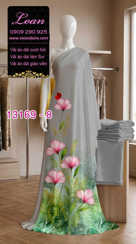 Vải áo dài hoa in 3D