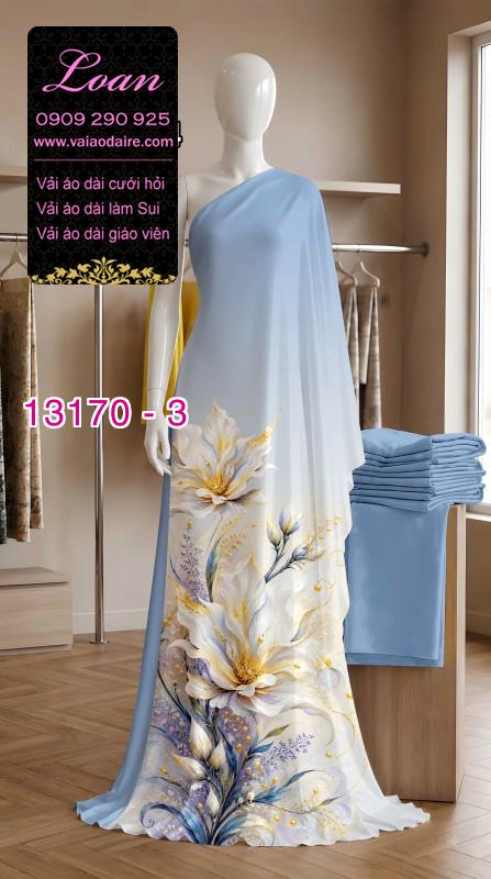 Vải áo dài hoa in 3D