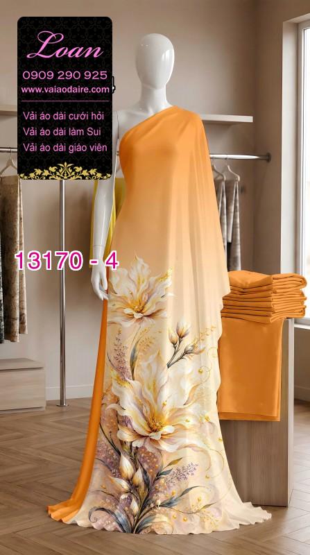 Vải áo dài hoa in 3D