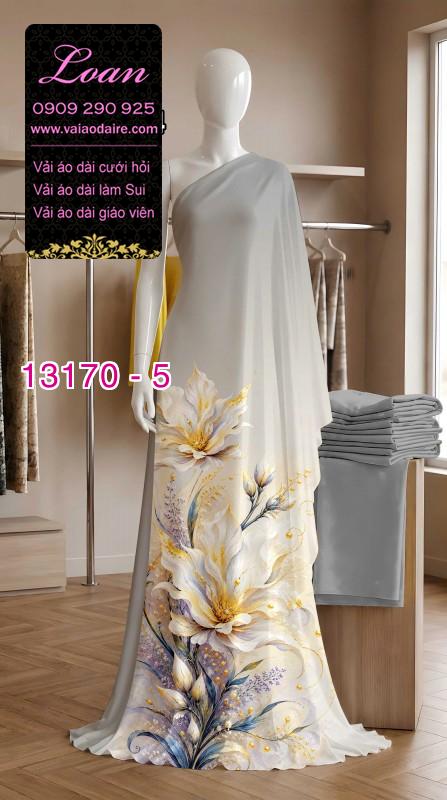 Vải áo dài hoa in 3D
