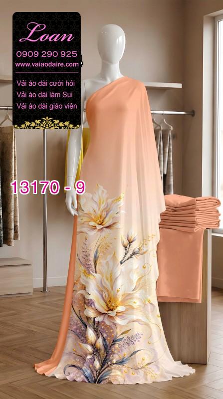 Vải áo dài hoa in 3D