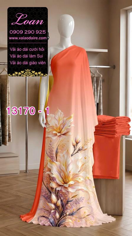 Vải áo dài hoa in 3D
