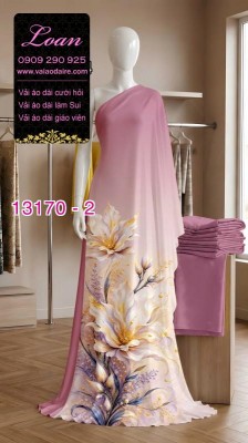 Vải áo dài hoa in 3D-13170