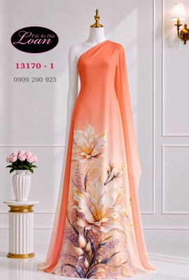 Vải áo dài hoa in 3D-DT 13170