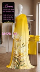 Vải áo dài hoa in 3D