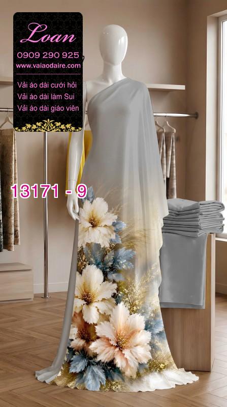 Vải áo dài hoa in 3D
