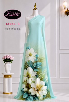 Vải áo dài hoa in 3D-DT 13171