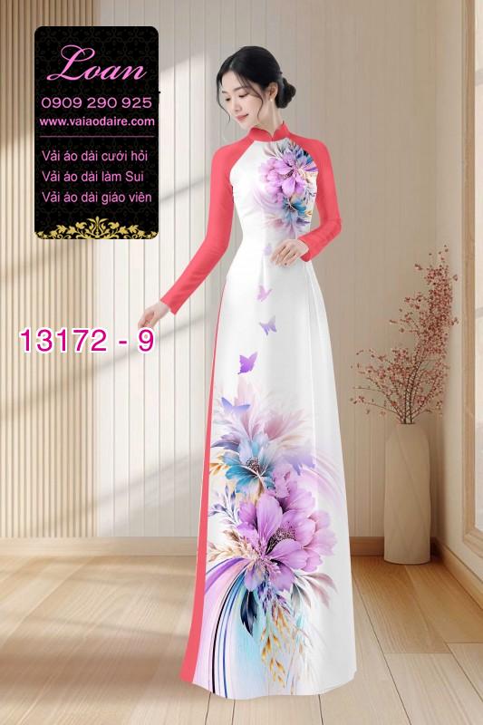 Vải áo dài hoa in 3D