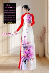 Vải áo dài hoa in 3D