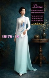 Vải áo dài hình đức mẹ maria