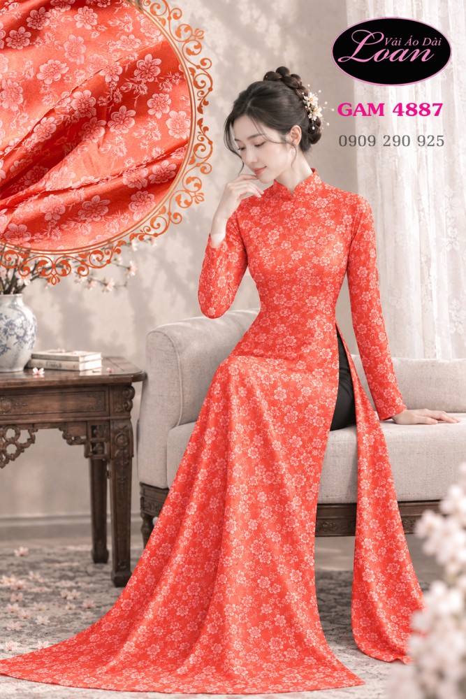 Vải áo dài gấm hai da