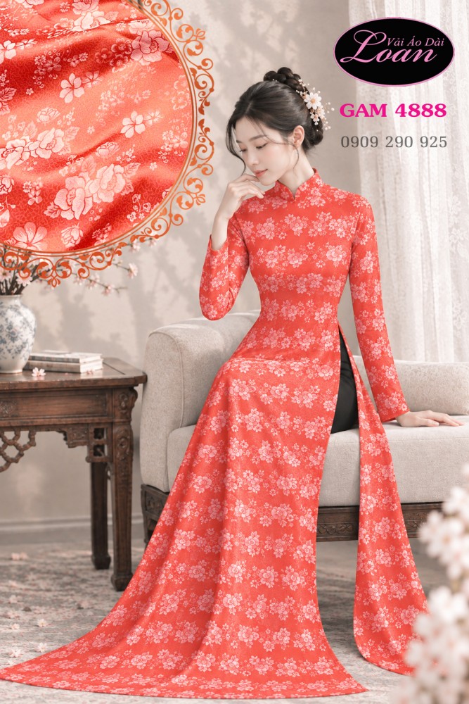 Vải áo dài gấm hai da
