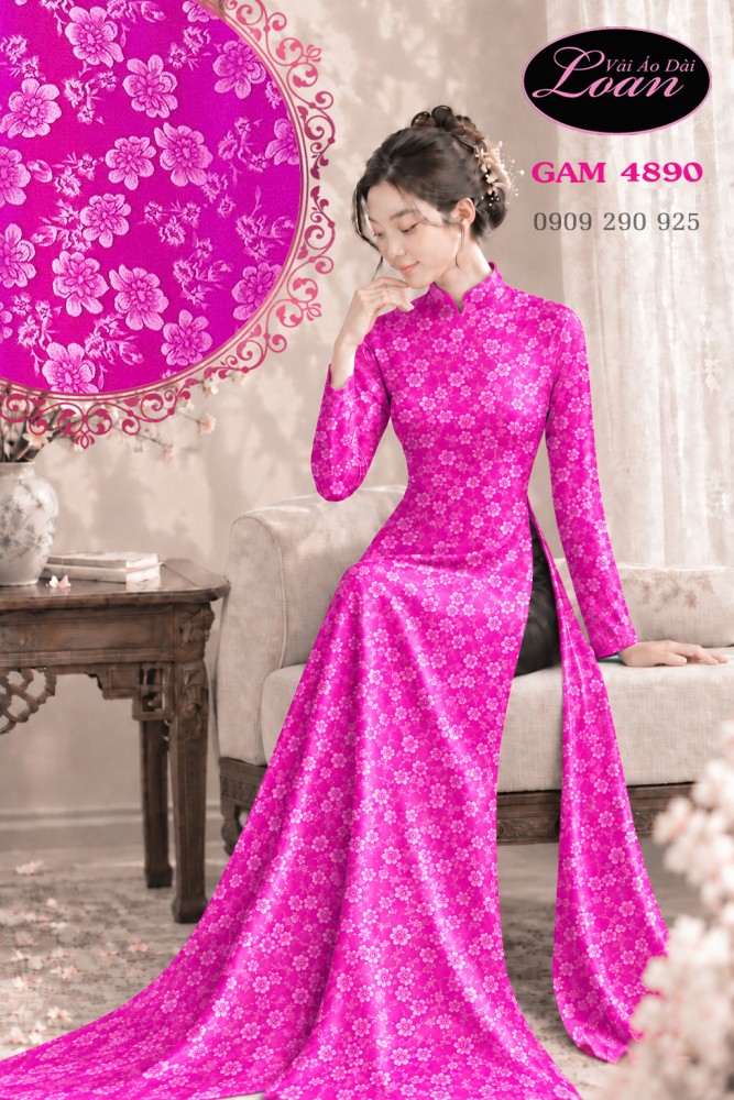 Vải áo dài gấm hai da