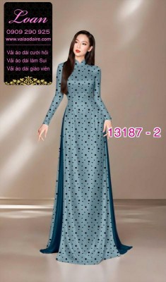 Vải áo dài chấm bi lụa Tô Châu-13187